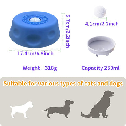 Dog Lick Bowl With Rolling Ball Slow Feeder